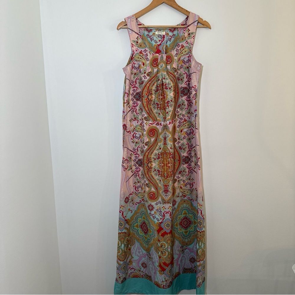 ANTHROPOLOGIE Love Kyla Seo Maxi Dress Size Small With Pockets Missing Belt